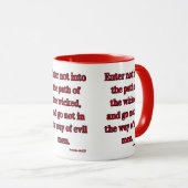 Mug Proverbes 4:14 KJV Bible Verse Deux Tons (Devant droit)