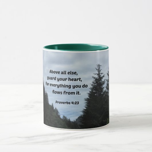 Mug Proverbes 4:23 Surtout, garde ton coeur (Centre)