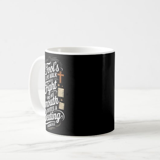 Mug Proverbs 18 6 _ Bible Verse  (Devant gauche)