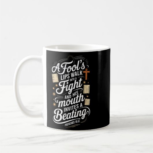Mug Proverbs 18 6 _ Bible Verse  (Gauche)