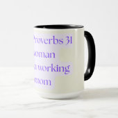 Mug Proverbs 31 Woman Was A Working Mom (Devant droit)