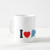 Mug Provincetown "j'aime" la conception (Devant gauche)