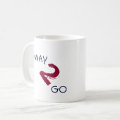 Mug Prune de motivation de bleu de WAY2GO (Devant gauche)