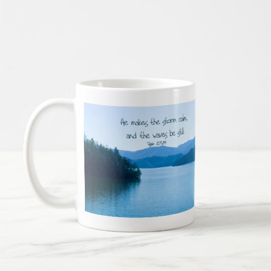 Mug Ps 107:29 Il calme la tempête (Gauche)