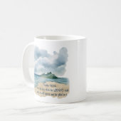 Mug Psalm 118 Day to Rejoice Cloudy Beach Scene (Devant gauche)