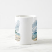 Mug Psalm 118 Day to Rejoice Cloudy Beach Scene (Centre)