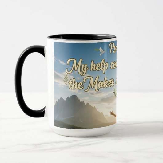 Mug Psalm 121 My help comes from the Lord - (Gauche)