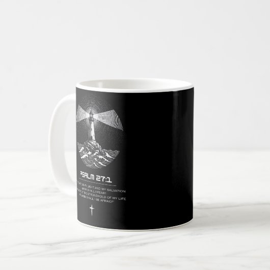 Mug Psalm 27:1 Scripture Verse  | Lighthouse Christian (Devant gauche)