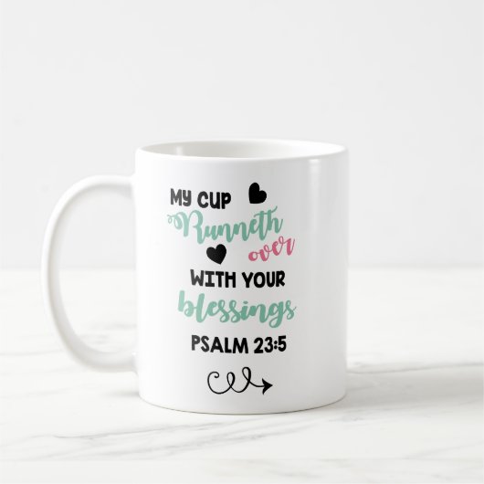 Mug Psalm Bible Citation Coupe de ma Coupe de football (Gauche)