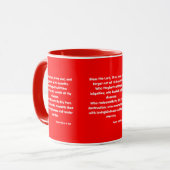 Mug Psaume 103:2-4 KJV Bible Écriture Deux Tons (Devant gauche)