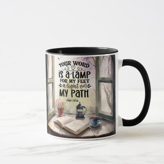 Mug Psaume 119:105 Votre Parole est un Verset Bible La (Droite)