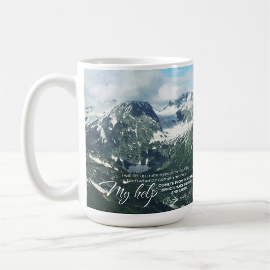 Mug Psaume 121 Je lèverai mes yeux vers les collines (Gauche)