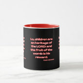 Mug Psaume 127:3 KJV Bible Écriture à deux tons (Centre)