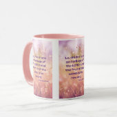 Mug Psaume 127:3 KJV Bible Écriture Pic Deux Tons (Devant gauche)