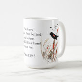 Mug Psaume 139 Bible Écriture Vous Répondez Blackbird (Devant droit)
