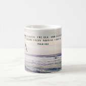 Mug Psaume 146:6 Vagues de plage et photographie de mo (Centre)