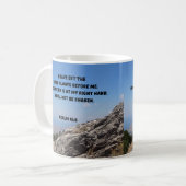 Mug Psaume 16:8 Bible chrétienne Verse (Devant gauche)