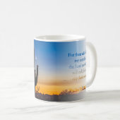 Mug Psaume 18:28 du Saguaro crépuscule KJV (Devant droit)