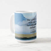 Mug Psaume 18:2 Verse de la Bible (Devant gauche)