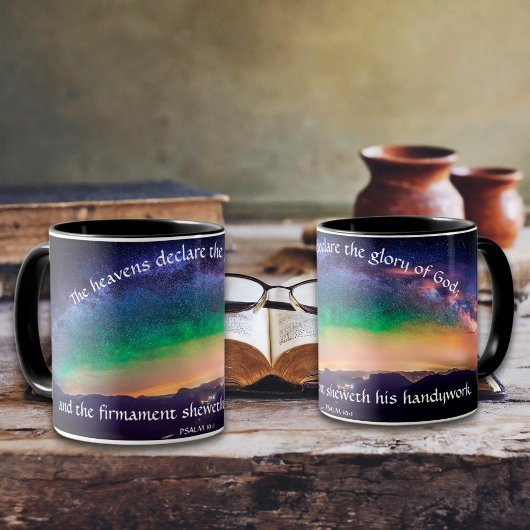 Mug Psaume 19 Galaxy Sky Inspirational Christian