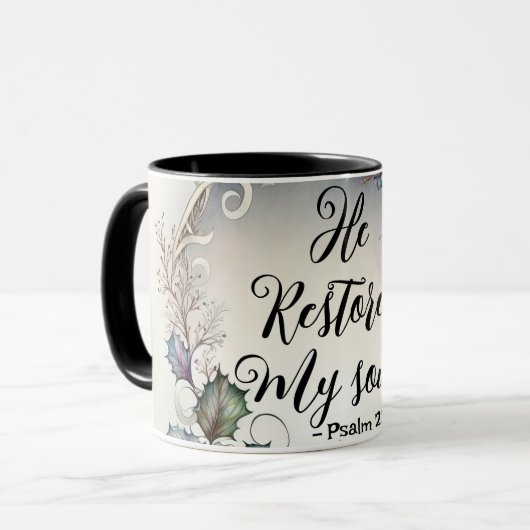 Mug Psaume 23:3 (Devant gauche)