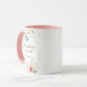 Mug Psaume 23:3 Il rétablit mon âme Bible Verse & Rose (Devant gauche)