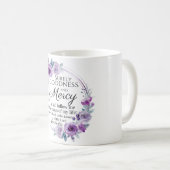 Mug Psaume 23:6 Inspirationnel Bible Verse Floral Viol (Devant droit)