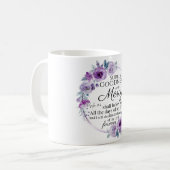 Mug Psaume 23:6 Inspirationnel Bible Verse Floral Viol (Devant gauche)