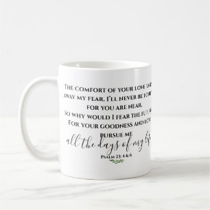 Mug Psaume 23 Bible Noire et Blanc Verse Écriture