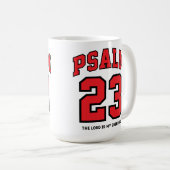 Mug Psaume 23 Varsity Sports Red Black Christian (Devant droit)