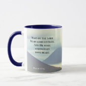 Mug Psaume 27:14 Attendez sur l'Eternel Bible Verse Oc (Gauche)