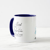 Mug Psaume 27:1 La Bible Éternel est ma Lumière et mon (Devant gauche)