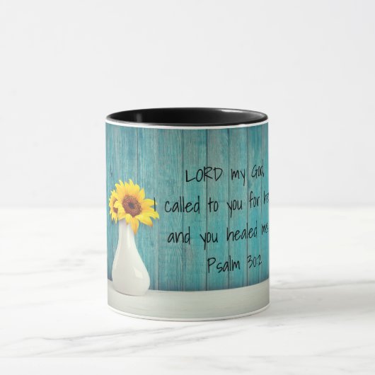 Mug Psaume 30:2 Verse de la Bible (Centre)