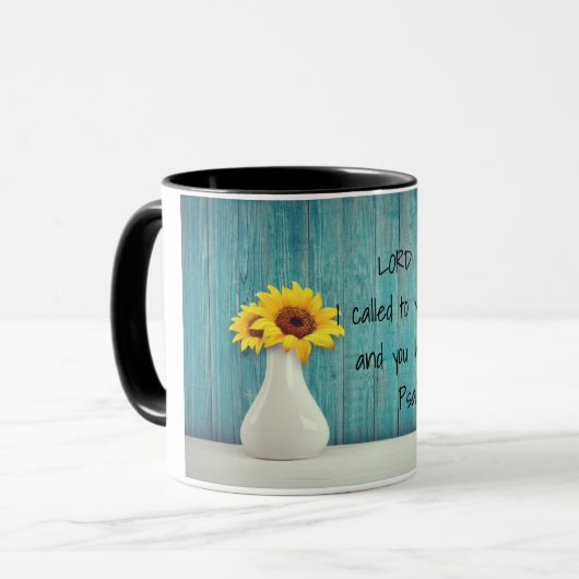 Mug Psaume 30:2 Verse de la Bible (Devant gauche)