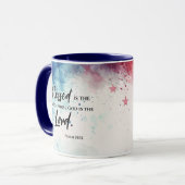 Mug Psaume 33:12 Béni est la Nation Bible Verse (Devant gauche)
