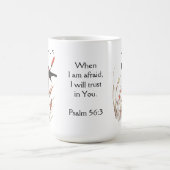 Mug Psaume 56:3 Bible Scripture Trust en vous Blackbir (Centre)