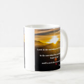 Mug Psaume 5 Matin Bible Verse (Devant droit)