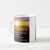 Mug Psaume 5 Matin Bible Verse (Devant gauche)