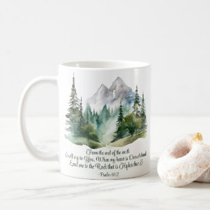Mug Psaume 61:2 Conduis-moi au Rocher Montagne des Écr
