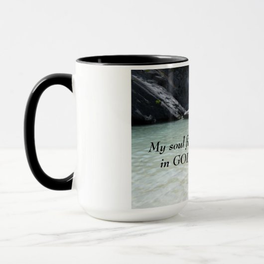 Mug Psaume 62:1 Mon âme trouve le repos en Dieu seul. (Gauche)
