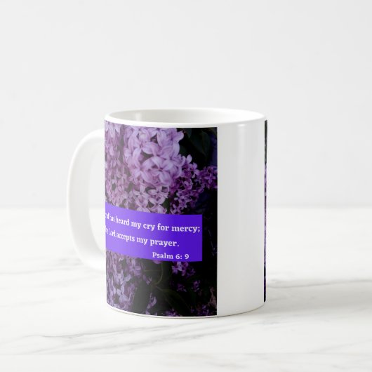 Mug Psaume 6 Verse de la Bible (Devant gauche)