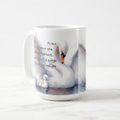 Mug Psaume 91:4 Ailes Protection de Dieu Bible Écritur (Devant gauche)