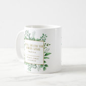 Mug Psaume 91:4 Il vous abritera Nom personnalisé (Devant gauche)