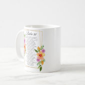 Mug Psaume 91 Cadre géométrique Floral (Devant gauche)