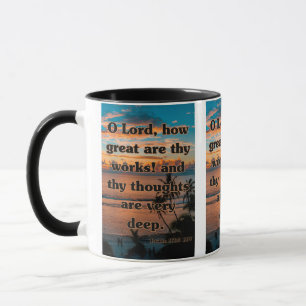 Mug Psaume 92:5 KJV Bible Verse Pic Deux Tons
