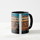 Mug Psaume 92:5 KJV Bible Verse Pic Deux Tons (Devant droit)