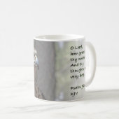 Mug Psaume 92:5 KJV Faucon crécerelle (Devant droit)