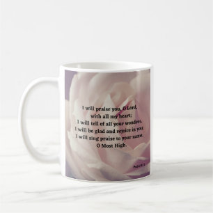 Mug Psaume 9 Floral Christian