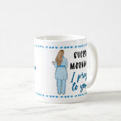 Mug Psaume de prière 88:13 "Chaque matin je vous prie" (Devant droit)