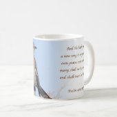 Mug Psaume d'oiseau-mouche du Nord 40:3 KJV (Devant droit)